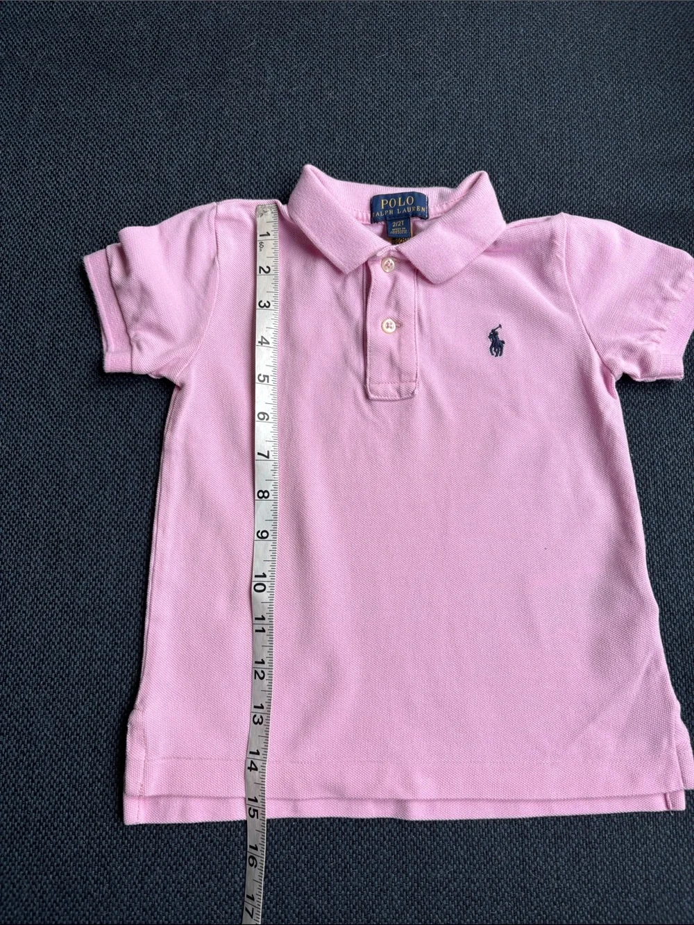 Polo Ralph Lauren Light Pink Polo with Navy Logo Boys Size 2/2T EUC